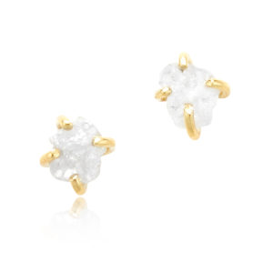 Raw Diamond Studs - White 1ct.