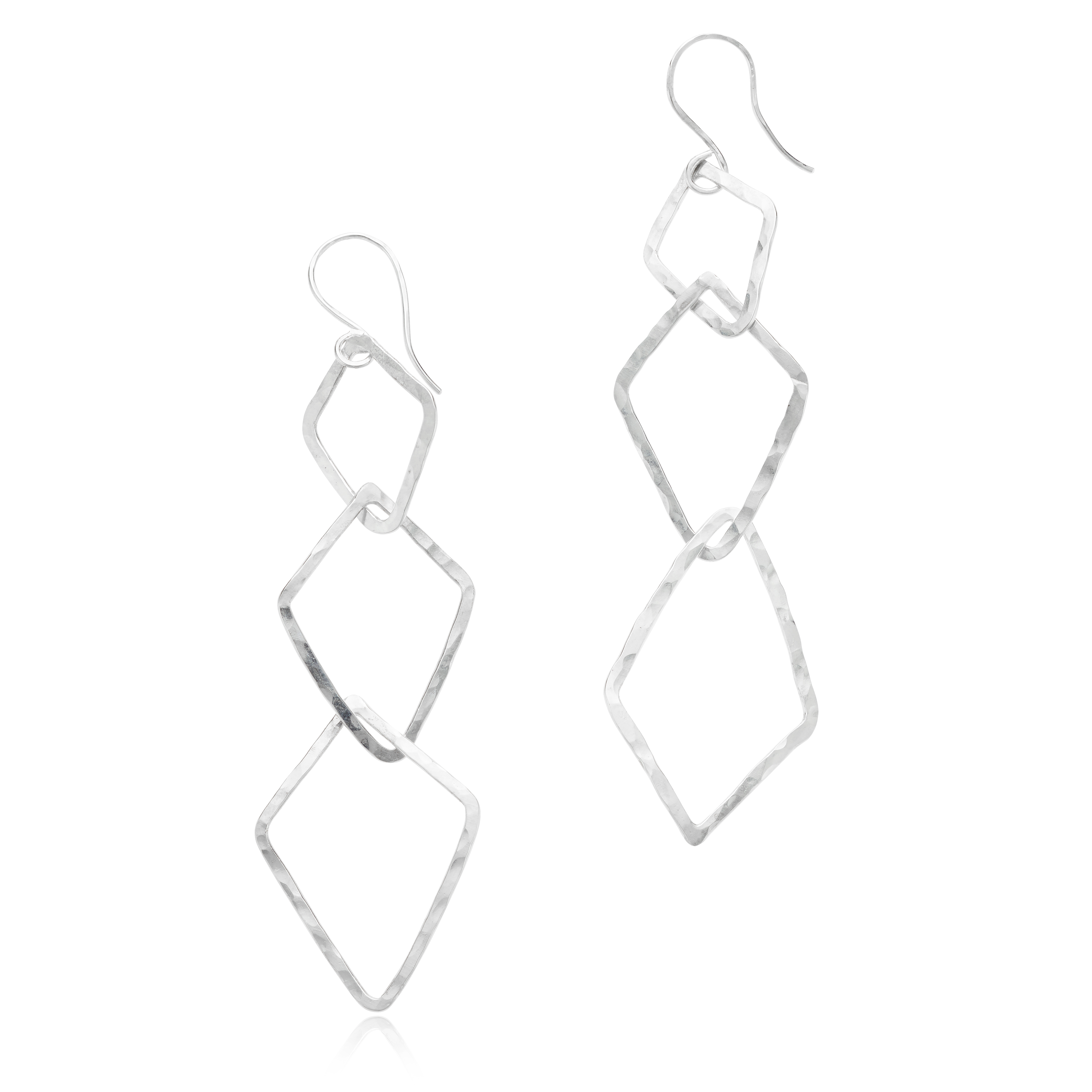 Cascade Earrings on White Background